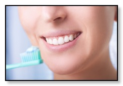 brush teeth woman